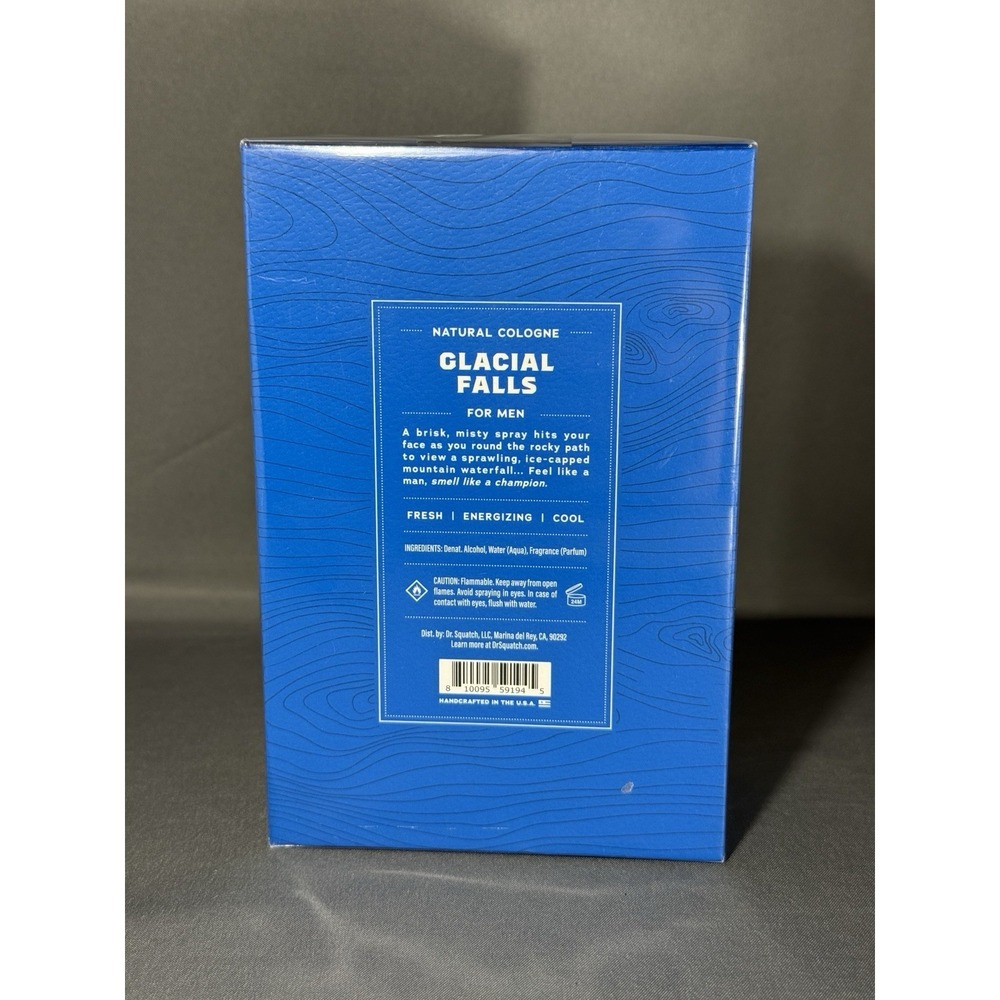 Dr. Squatch Glacial Falls Cologne NEW Full Size Bottle 1.7 Fl. Oz - Picture 2 of 2